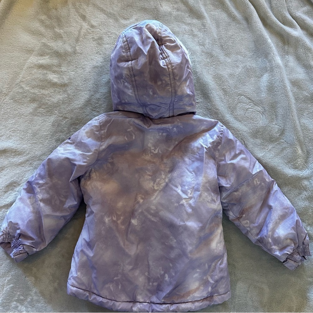 Snozu girls jacket white and  purple hoodie ski coat size 3T - Picture 2 of 3